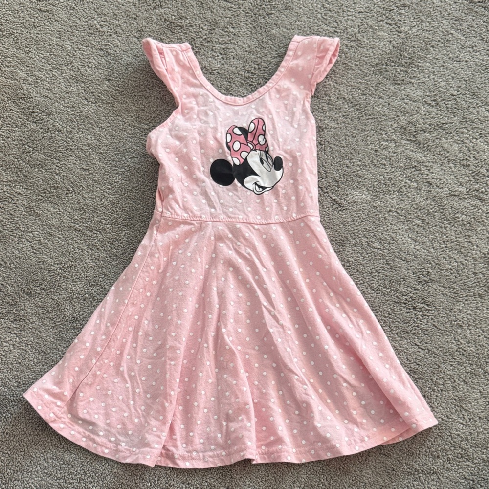 Pink Minnie Mouse Kids Dress 4T